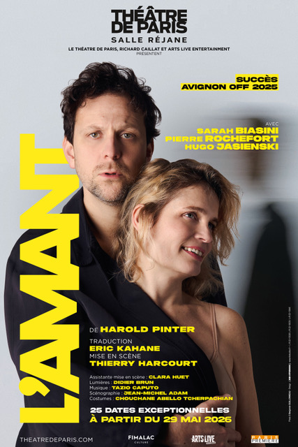 L'Amant affiche Théâtre de Paris Salle Réjane