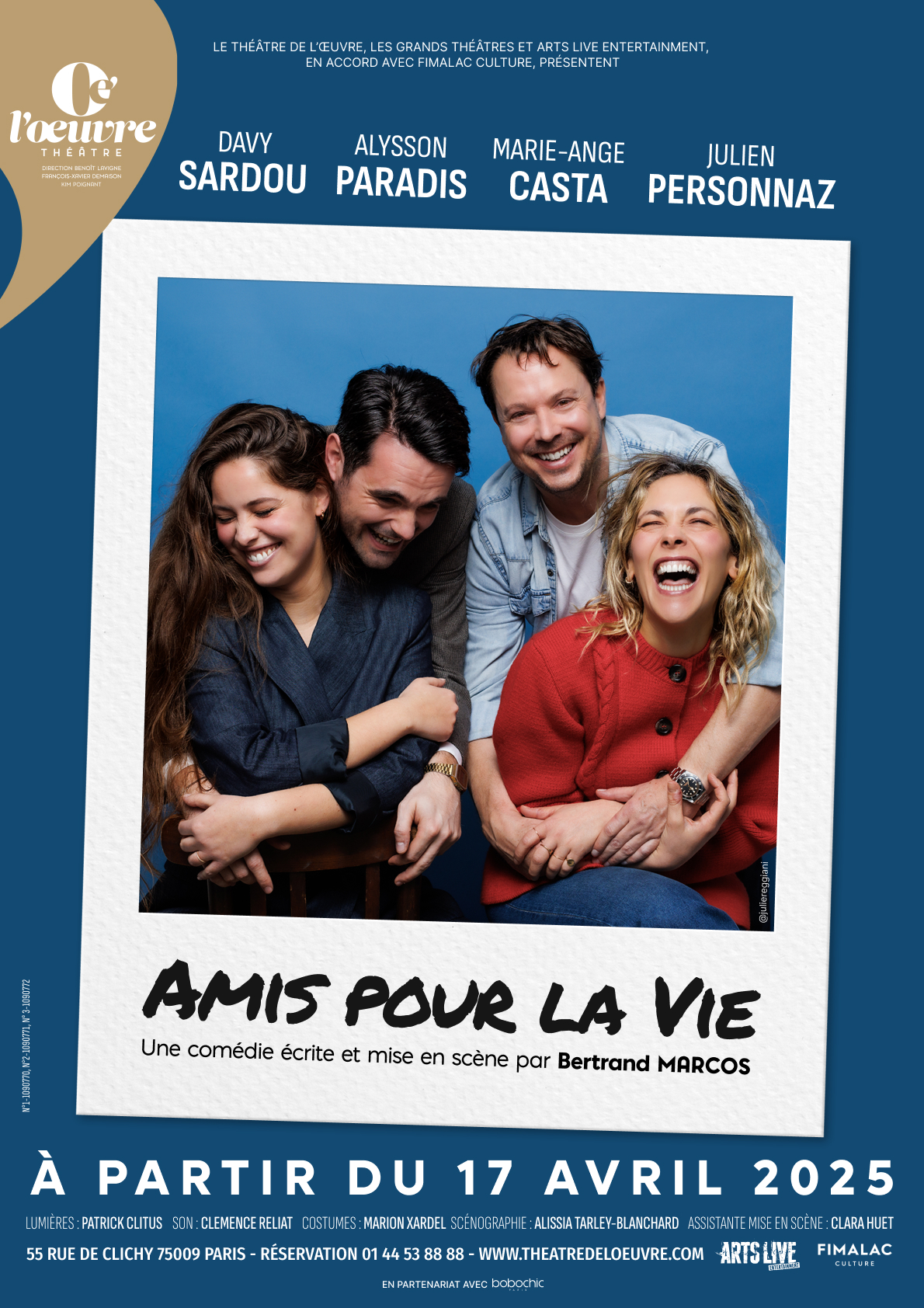 Amis pour la vie Théâtre de l'Œuvre