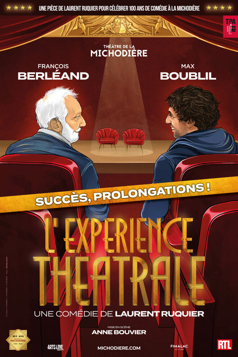 L'expérience Théâtrale affiche 40x60 Théâtre de la Michodière prolongations